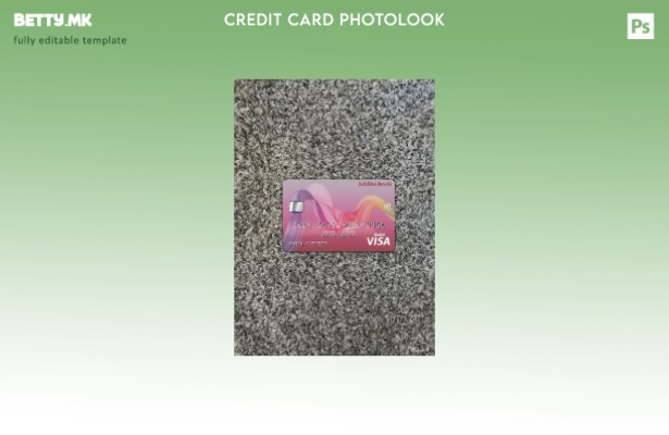 модерен стил Босна и Херцеговина Адико банка виза картичка photolook преден шабл